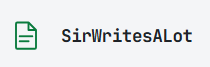 SirWritesALot